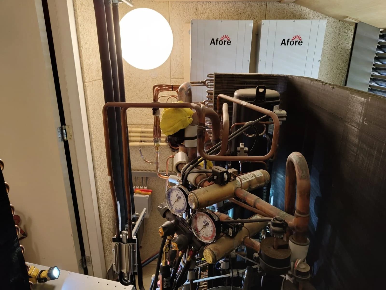 Controle van een koelinstallatie in een restaurant