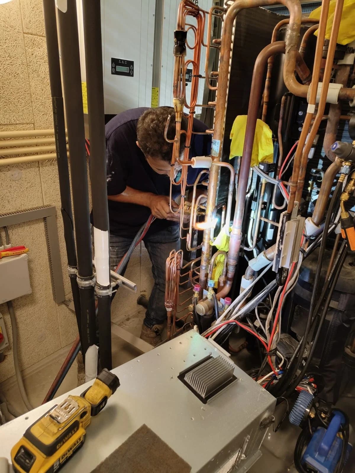 Reiniging van de condensor van een koelinstallatie