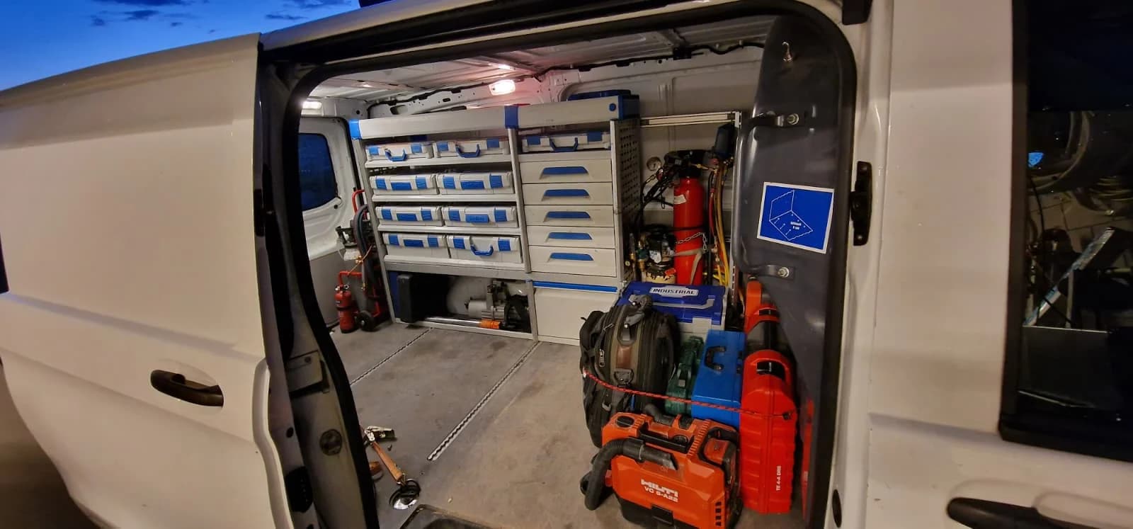 Afronding van een onderhoudsbeurt aan een vriesinstallatie